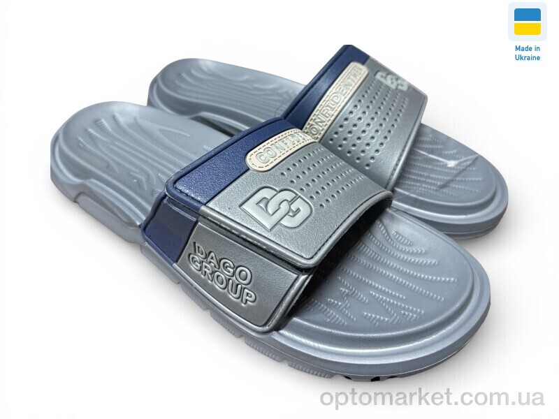Купить Шльопанці чоловічі 704 сірий Dago сірий, фото 1