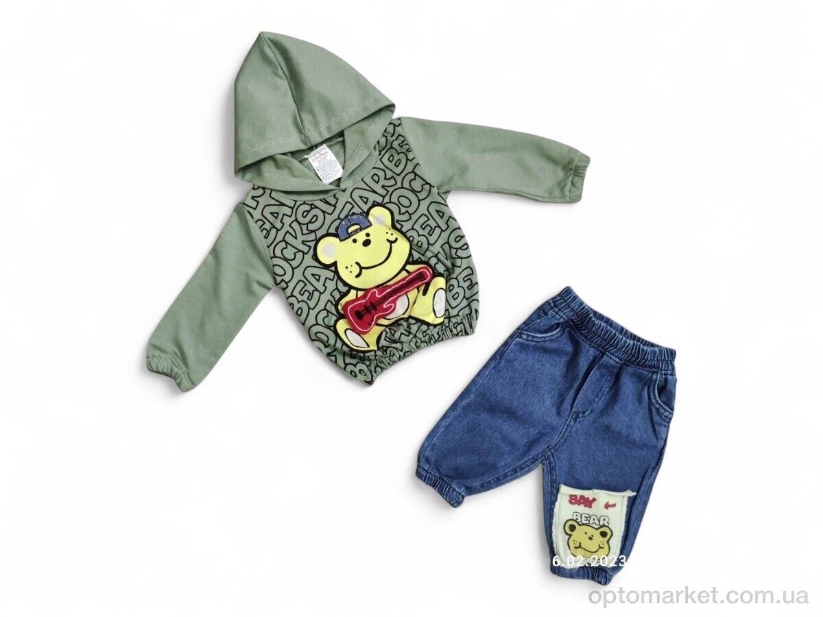 Купить Комплекти дитячі дитячі 705 хакі батнік-штани BebeLoom хакі, фото 1