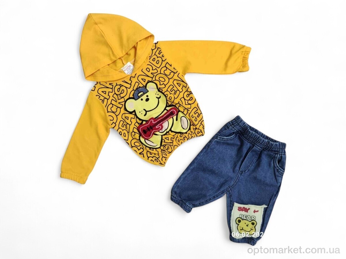 Купить Комплекти дитячі дитячі 705 жовтий батнік-штани BebeLoom жовтий, фото 1