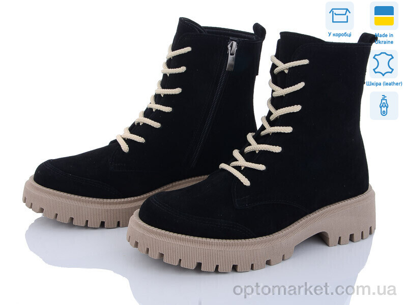 Купить Черевики жіночі 7068-4 черн замш A.N.I.One чорний, фото 1