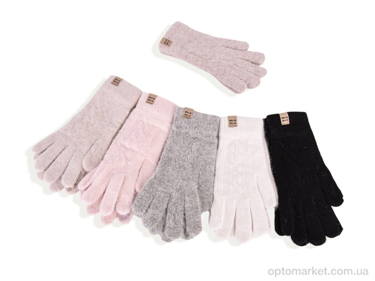 Купить Рукавички жіночі 7077 (хутро) mix Henu мікс, фото 1