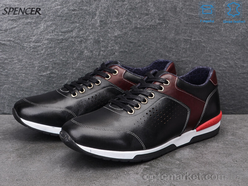 Купить Кросівки чоловічі 71 black кожа Foremost чорний, фото 2