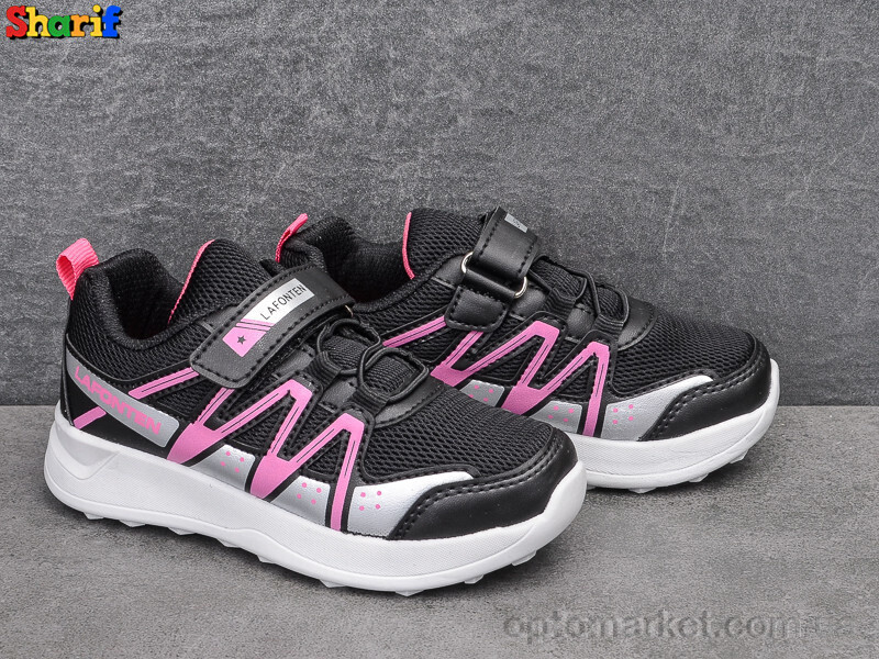 Купить Кросівки дитячі 710-7 (26-30) Lafonten чорний, фото 2