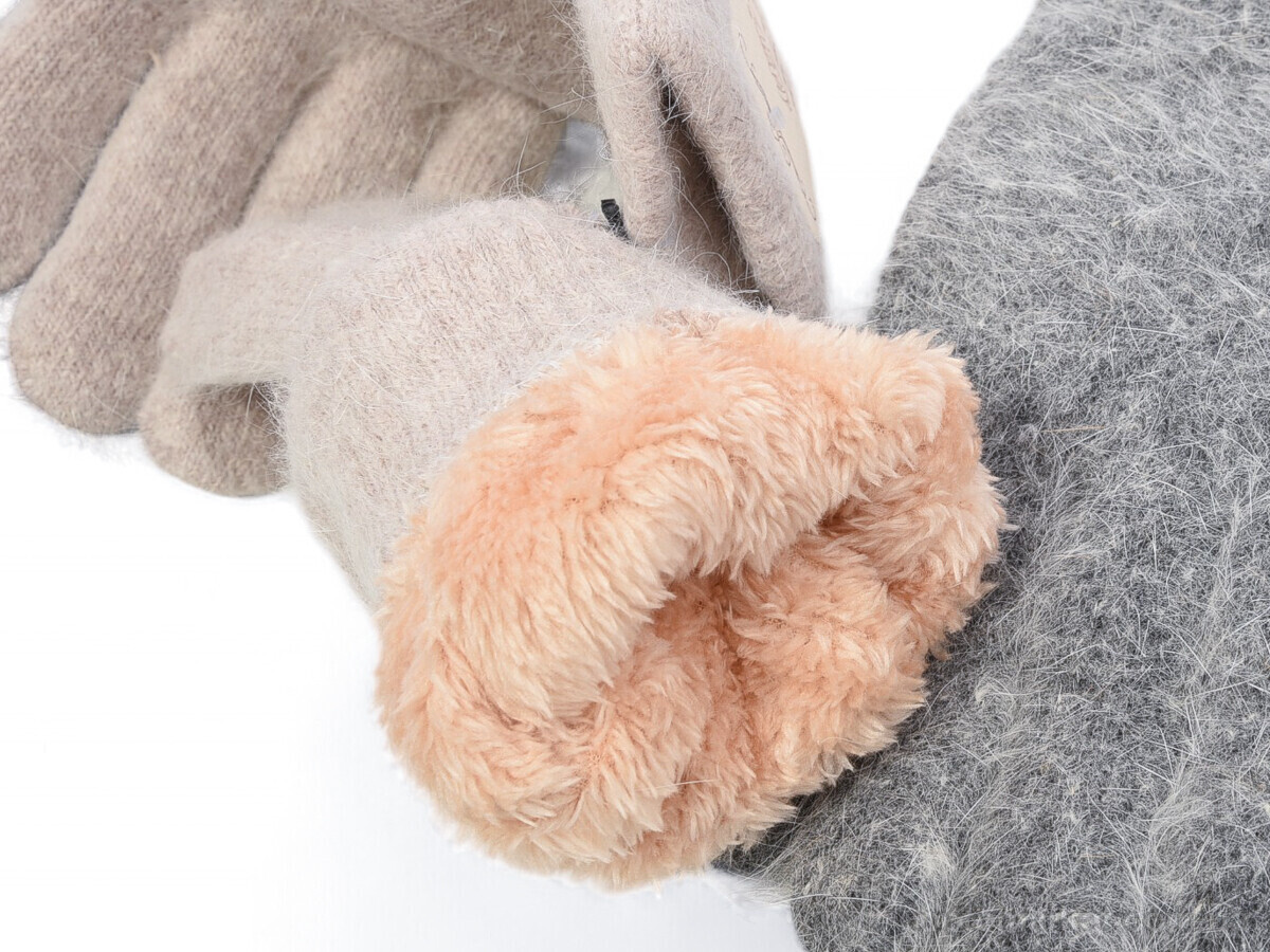 Купить Рукавички жіночі 7103 ангора хутро mix Henu мікс, фото 2