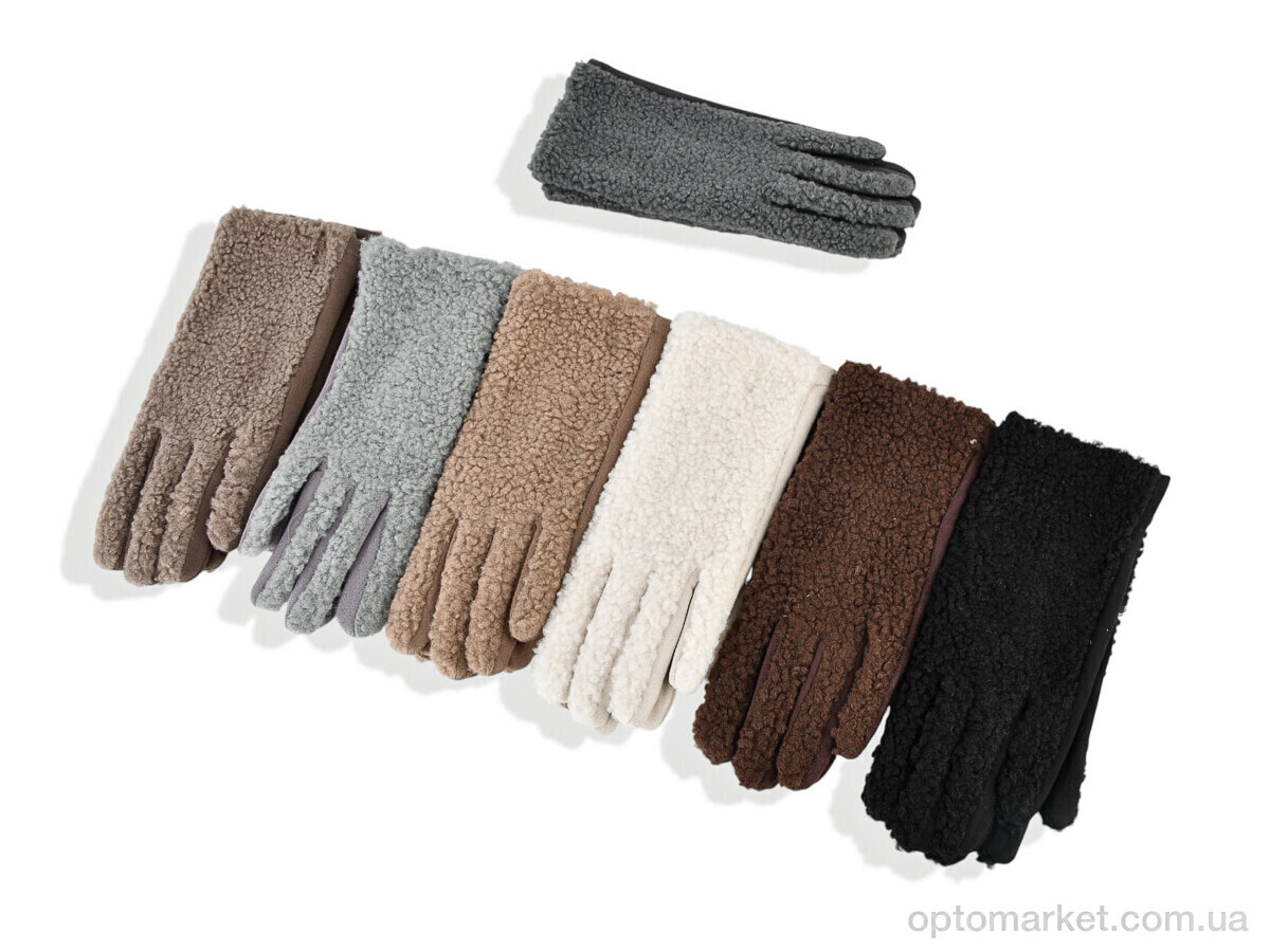 Купить Рукавички жіночі 711-1 (тедді) mix Ronaerdo мікс, фото 1