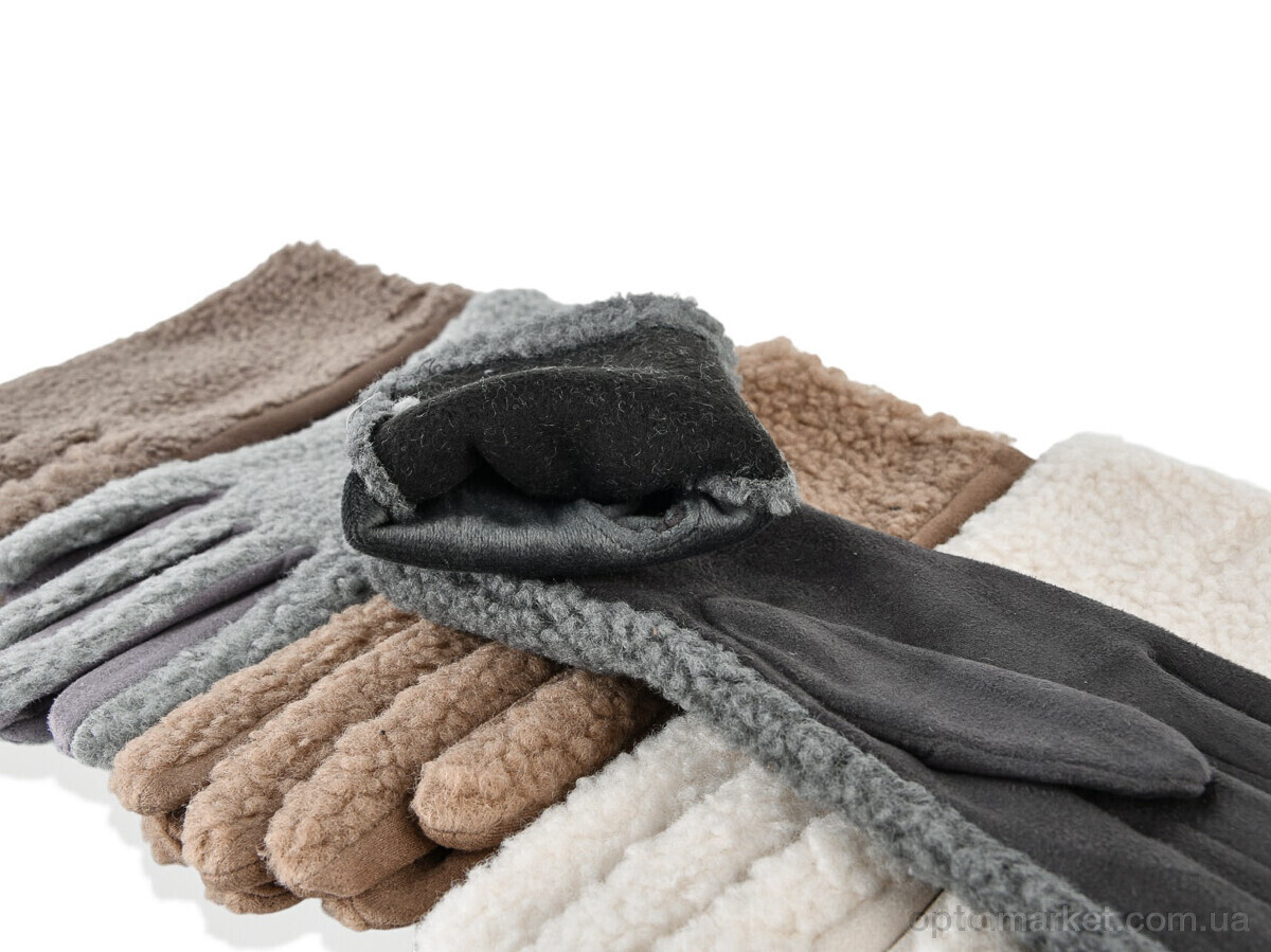 Купить Рукавички жіночі 711-1 (тедді) mix Ronaerdo мікс, фото 2