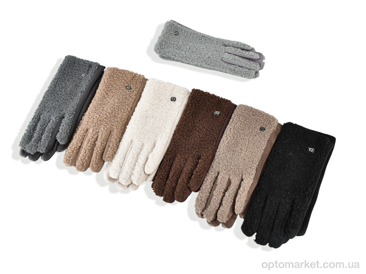 Купить Рукавички жіночі 711-2 (тедді) mix Ronaerdo мікс, фото 1