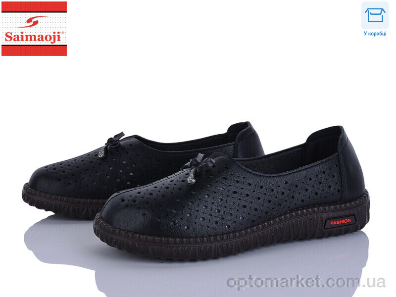Купить Туфлі жіночі 71108-1 Saimaoji чорний, фото 1