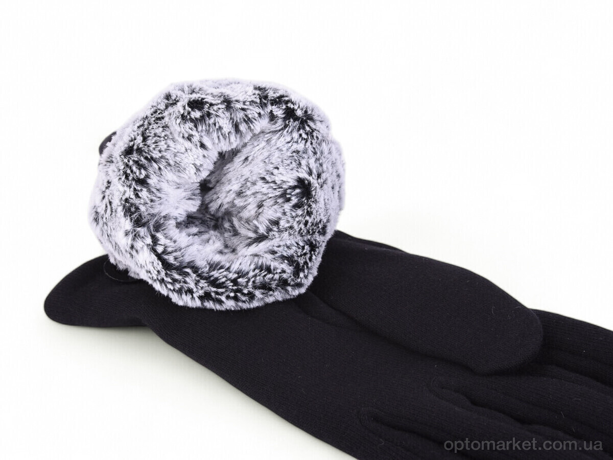 Купить Рукавички чоловічі 72-1 трикотаж black Paidi чорний, фото 2