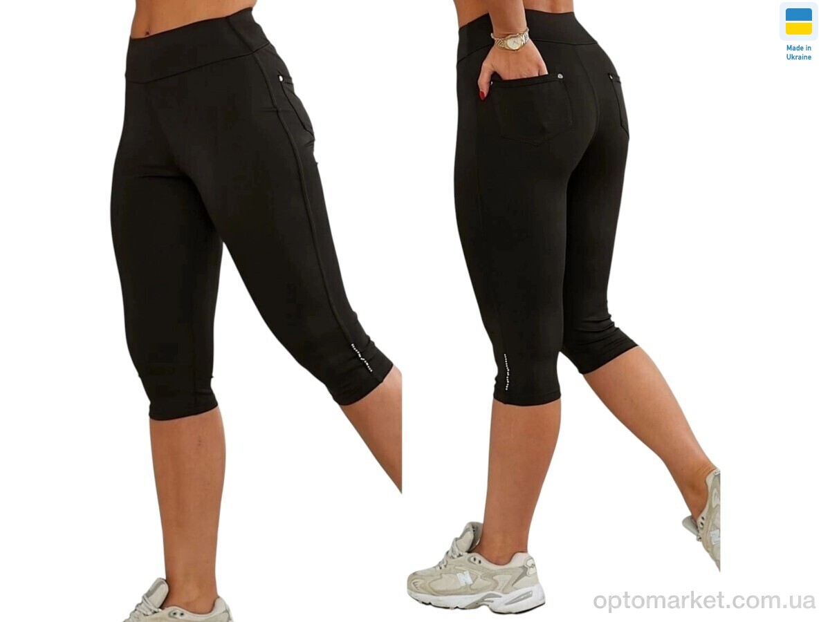 Купить Капрі жіночі 72 чорний Sport style чорний, фото 1