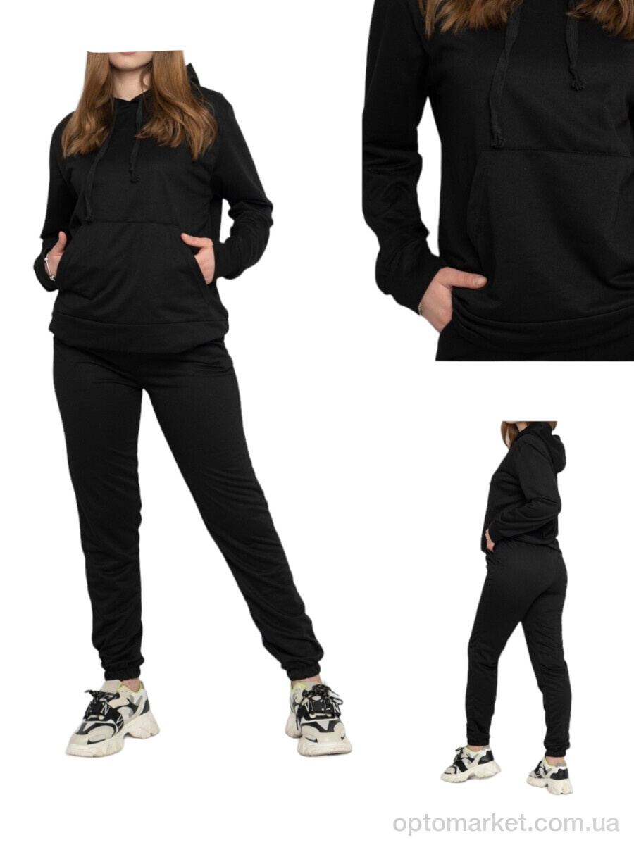 Купить Спортивний костюм жіночі 7201-31 Massmag чорний, фото 2