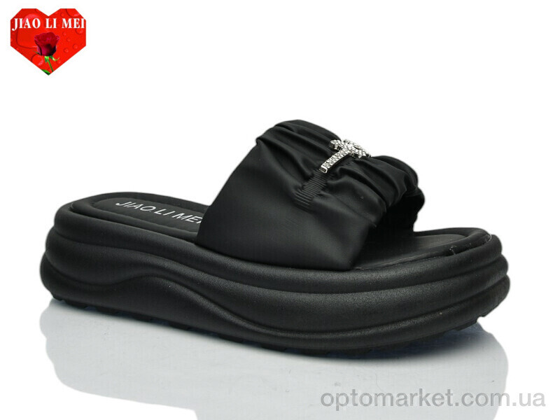 Купить Шльопанці жіночі 722-1 Jiao Li Mei чорний, фото 1