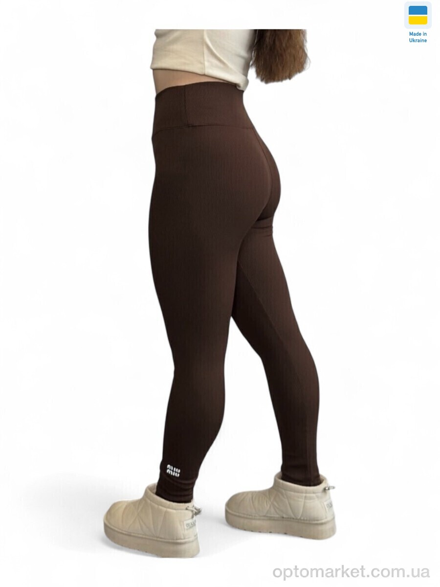 Купить Лосини жіночі 7225-1-1 шоколад M.u Miu коричневий, фото 2