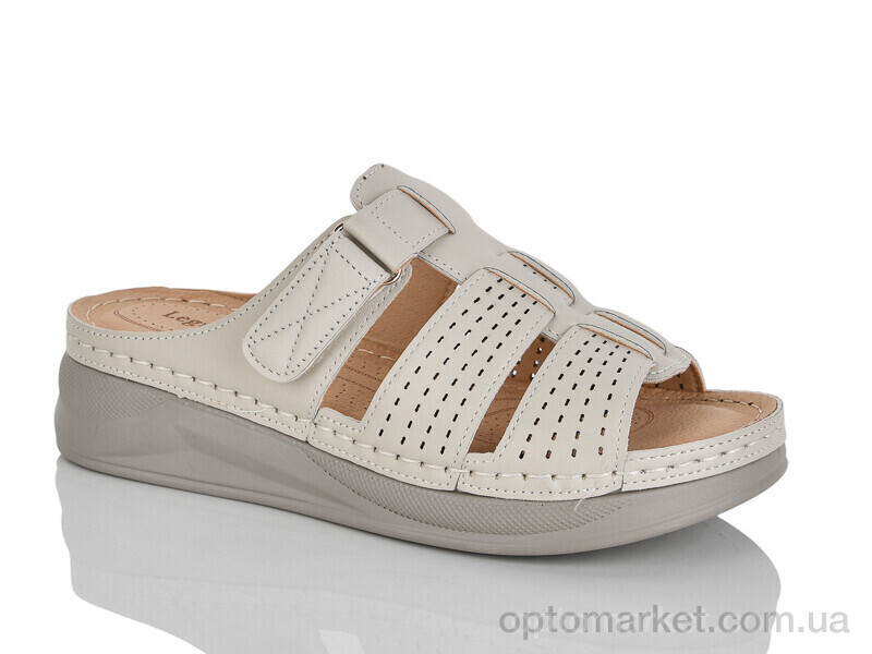 Купить Шльопанці жіночі 725-1 Leguzaza бежевий, фото 1