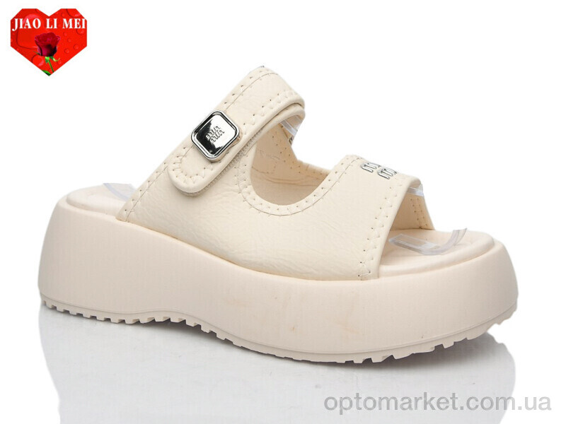 Купить Шльопанці жіночі 725 Jiao Li Mei бежевий, фото 1