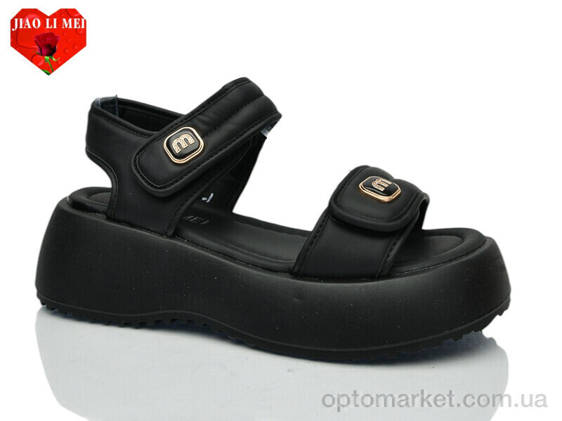 Купить Босоніжки жіночі 727-1 Jiao Li Mei чорний, фото 1