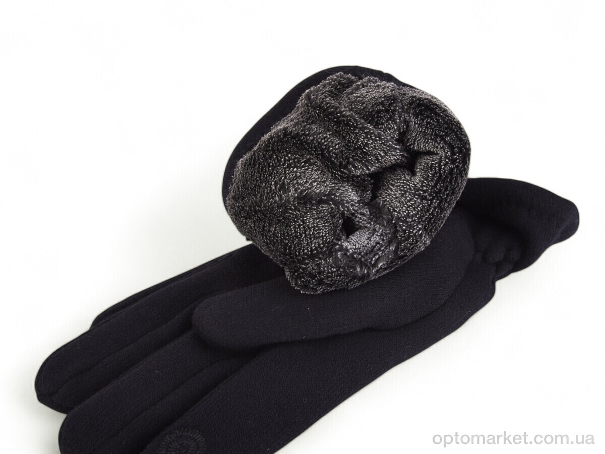 Купить Рукавички чоловічі 73-1 трикотаж black Paidi чорний, фото 2