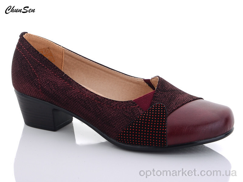 Купить Туфлі жіночі 7305C-4 Chunsen бордовий, фото 1