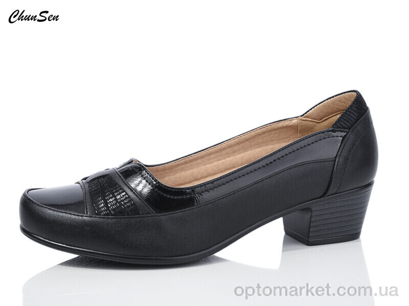 Купить Туфлі жіночі 7313C-1 Chunsen чорний, фото 1