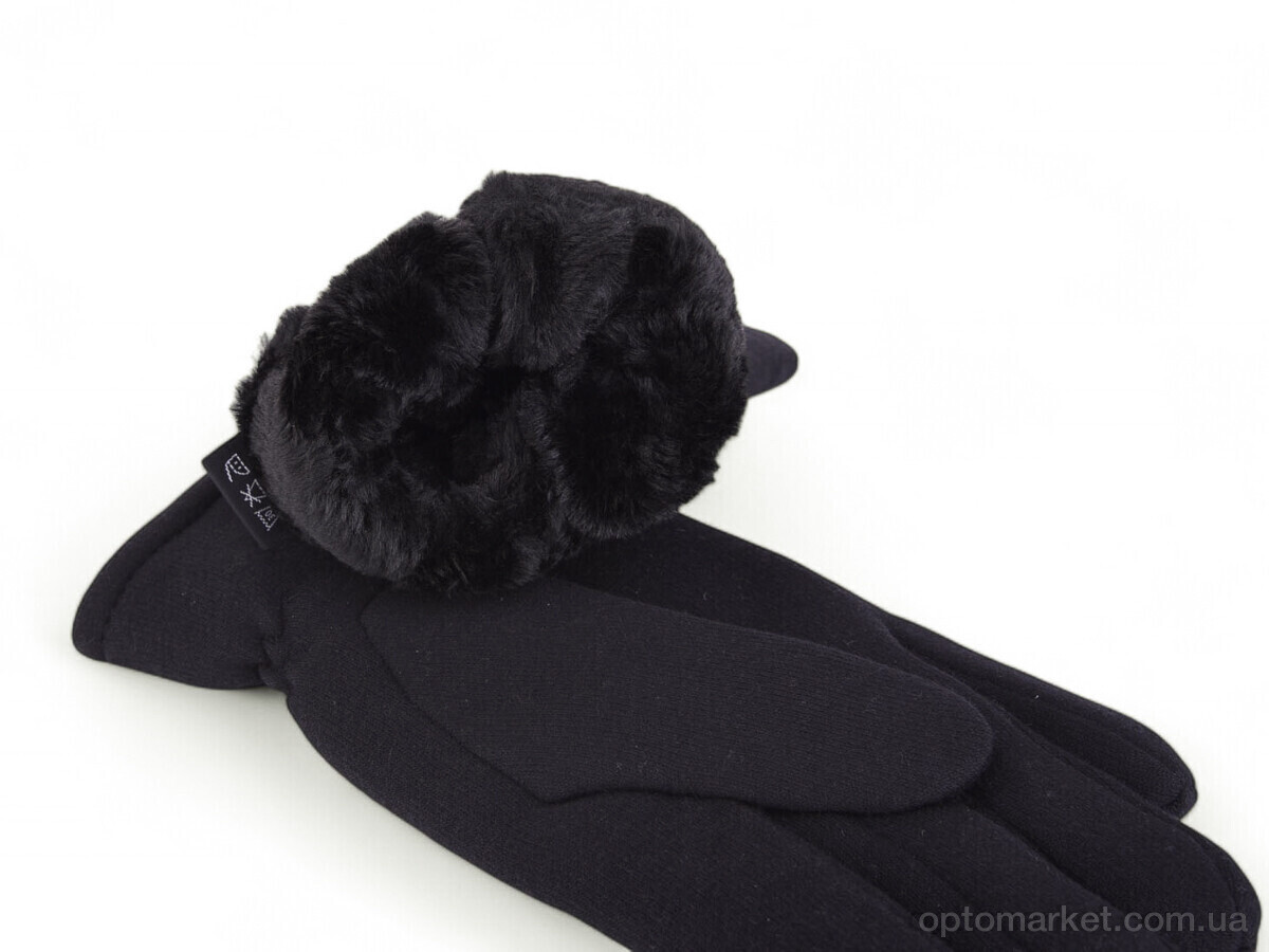 Купить Рукавички чоловічі 75-1 трикотаж black Paidi чорний, фото 2