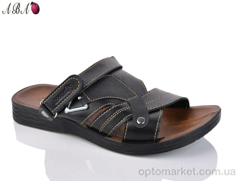 Купить Шльопанці чоловічі 751 чорний Spencer коричневий, фото 1