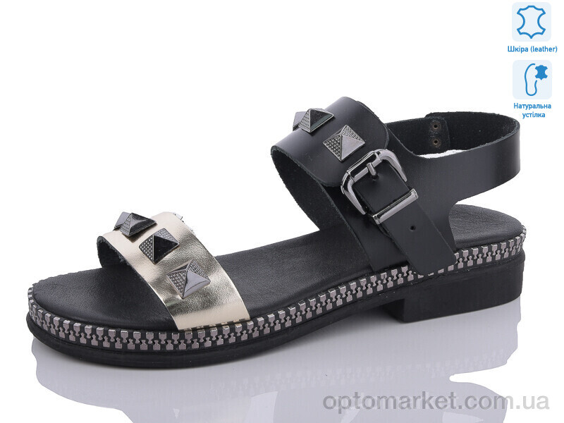 Купить Босоніжки жіночі 7543 Sherlock Soon чорний, фото 1