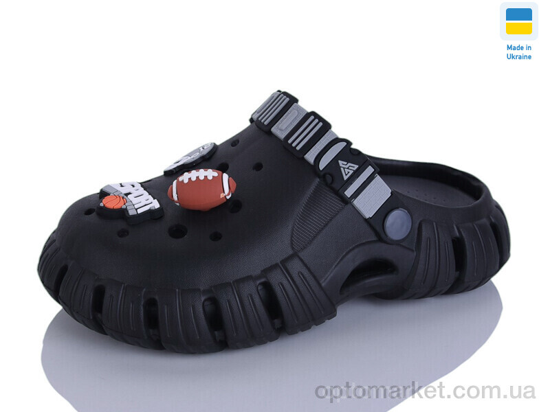 Купить Крокси жіночі 770 підліток чорний-графіт Gipanis чорний, фото 1