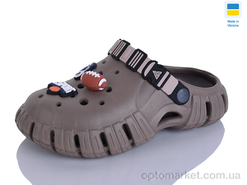 Купить Крокси жіночі 770 підліток т.беж-т.корич. Gipanis коричневий, фото 1