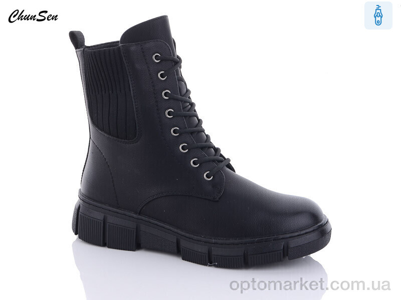 Купить Черевики жіночі 7701-1 Chunsen чорний, фото 1