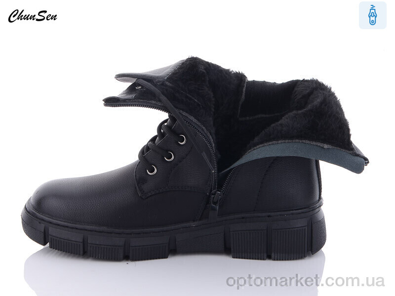 Купить Черевики жіночі 7701-1 Chunsen чорний, фото 2