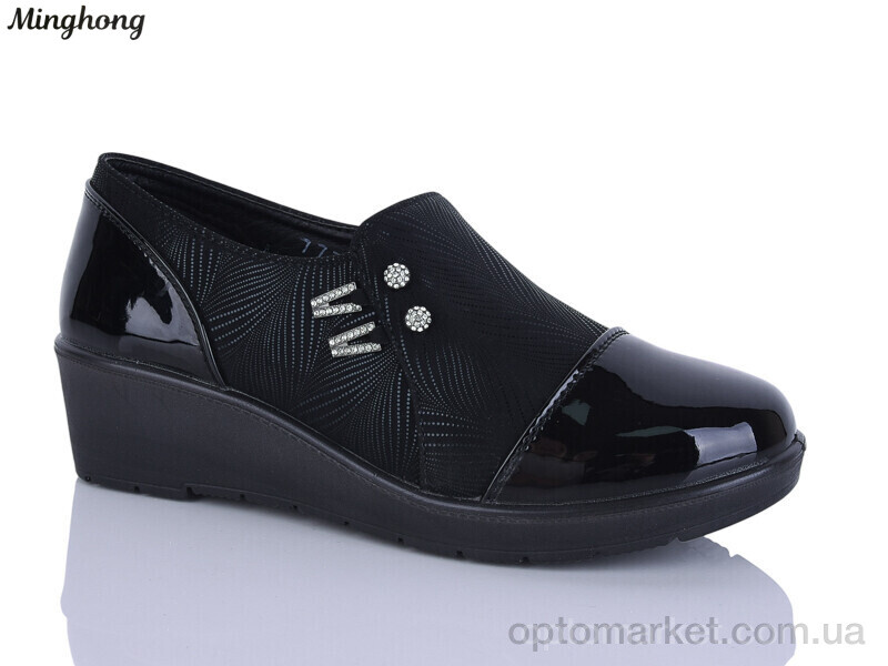 Купить Туфлі жіночі 7735 Minghong чорний, фото 1
