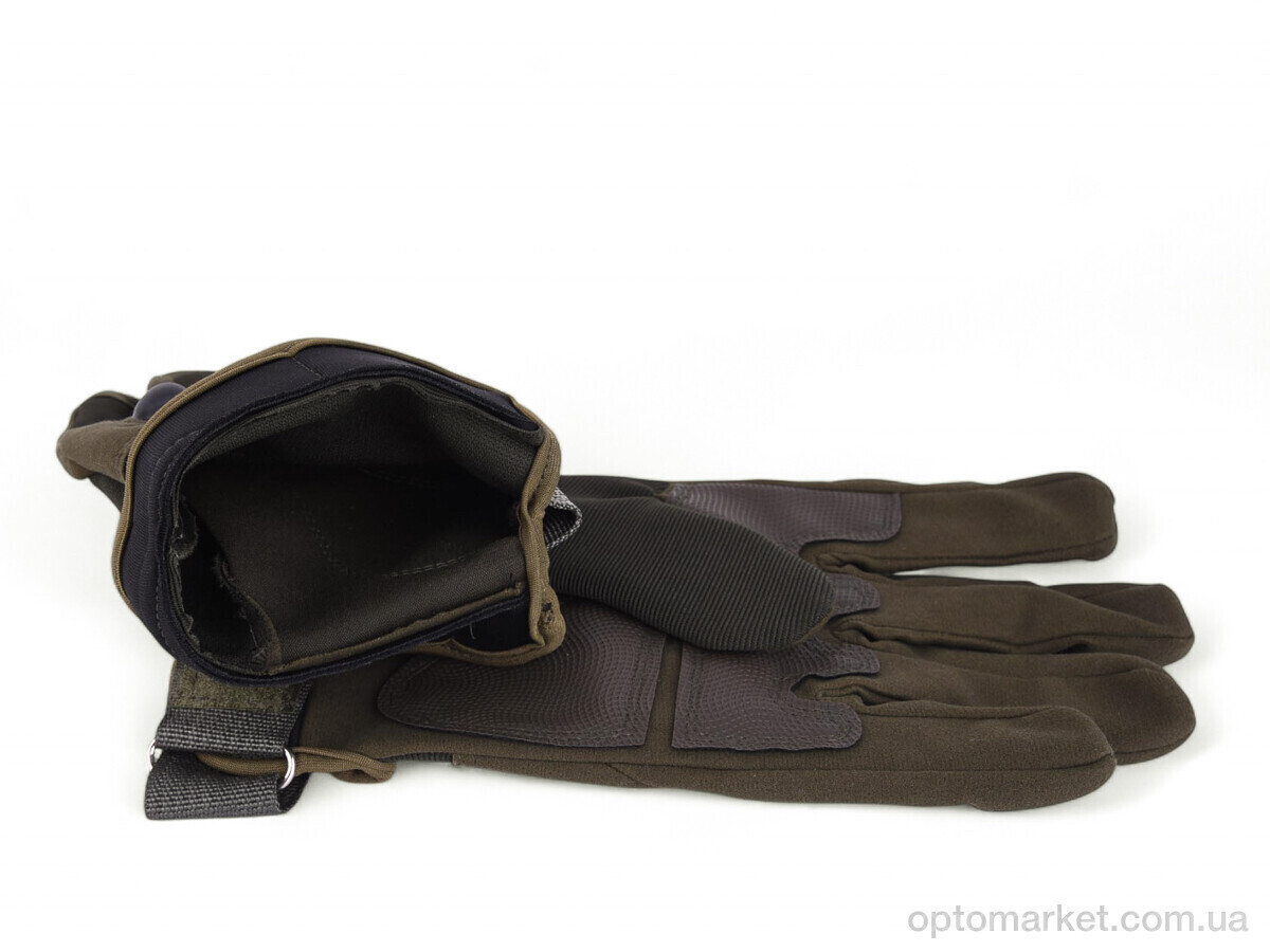 Купить Рукавички чоловічі 78 текстиль khaki Paidi хакі, фото 2