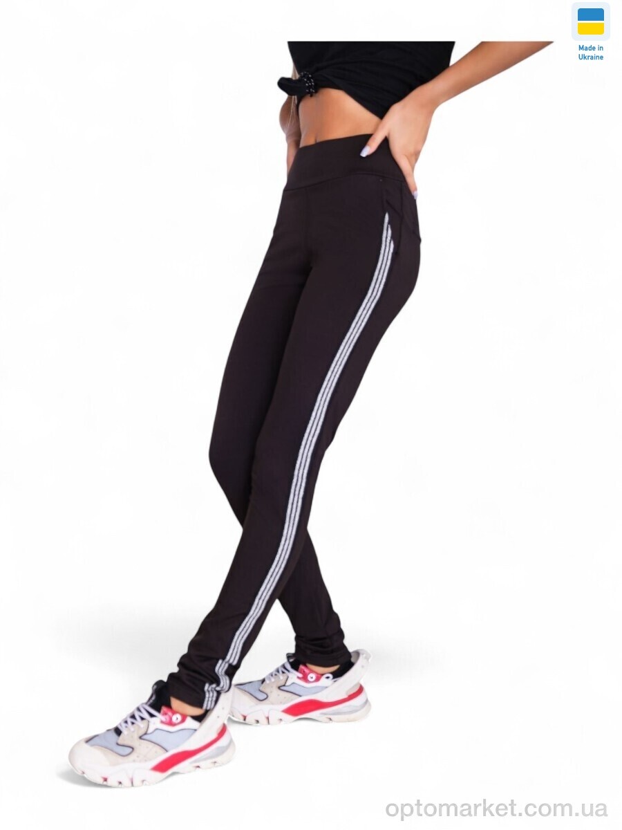 Купить Лосини жіночі 7818 чорний Sport style чорний, фото 1