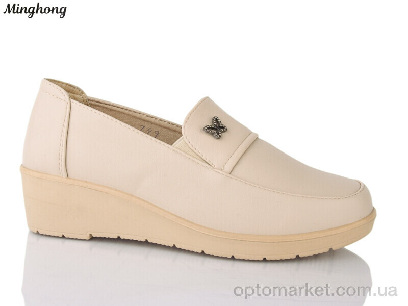 Купить Туфлі жіночі 799 Minghong бежевий, фото 1