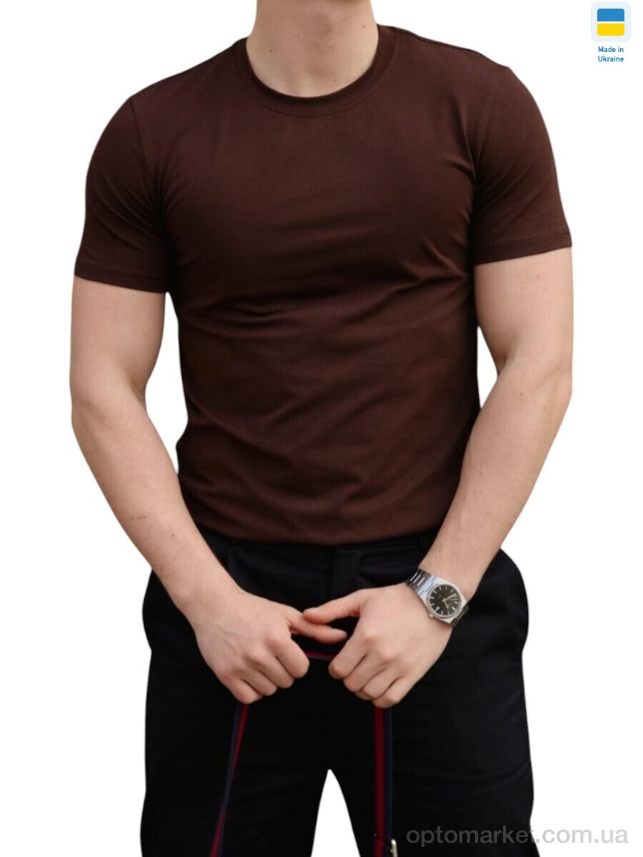 Купить Футболка чоловічі 8 шоколад Sport style коричневий, фото 1