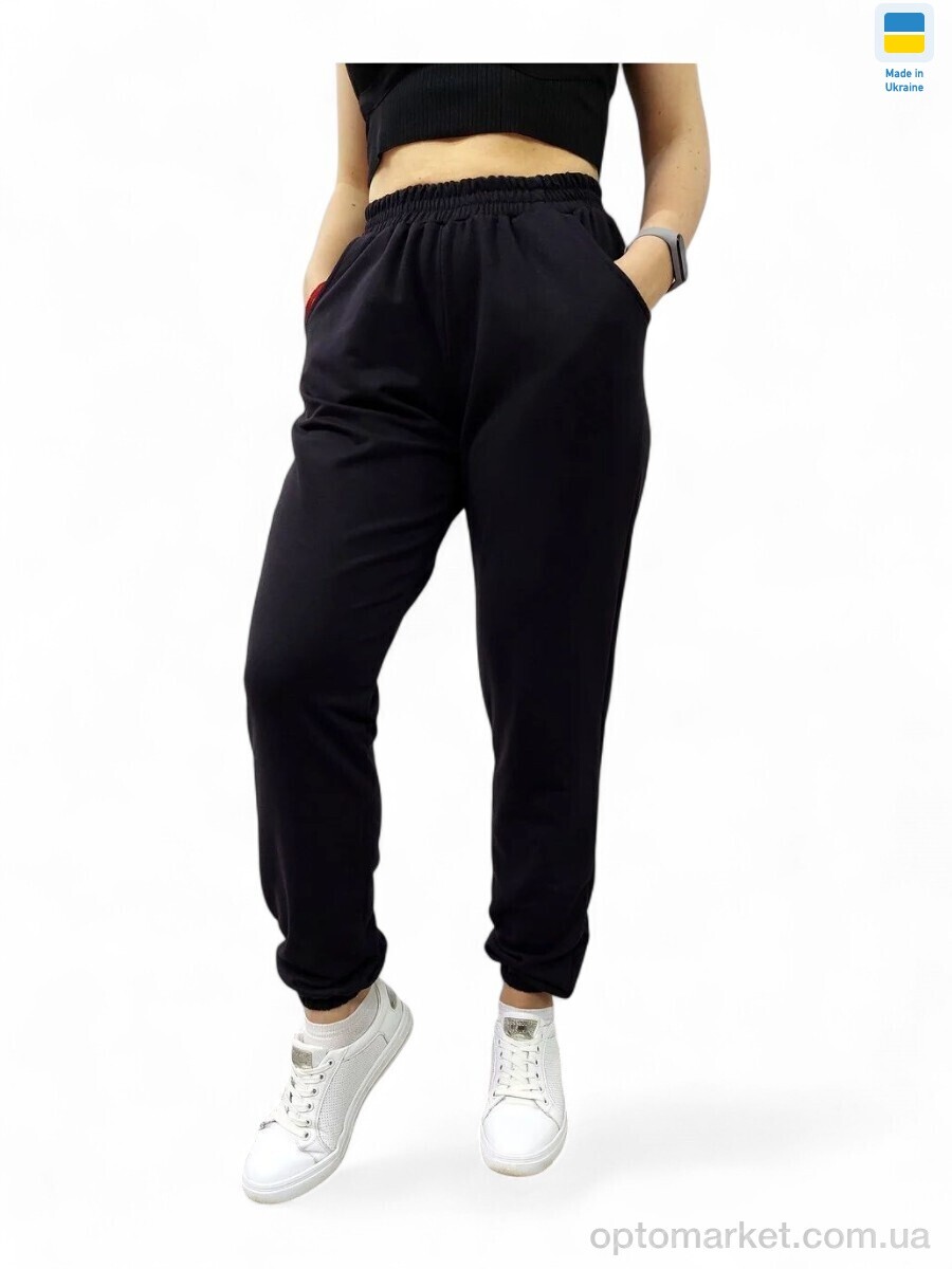 Купить Спортивні штаны жіночі 80023 чорний Sport style чорний, фото 1
