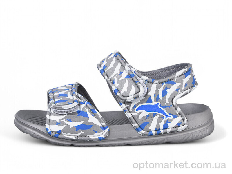 Купить Сандалі дитячі 8002B-3 Смайлик сірий, фото 1