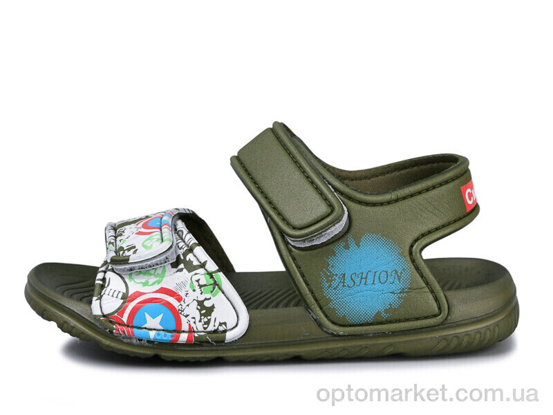 Купить Сандалі дитячі 8005B-19 Смайлик хакі, фото 1