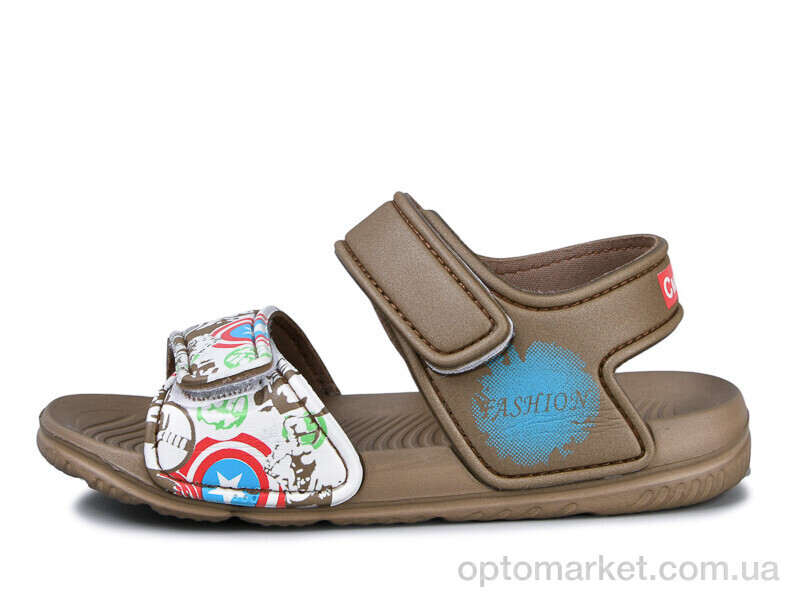 Купить Босоніжки дитячі 8005B-26 Смайлик коричневий, фото 1