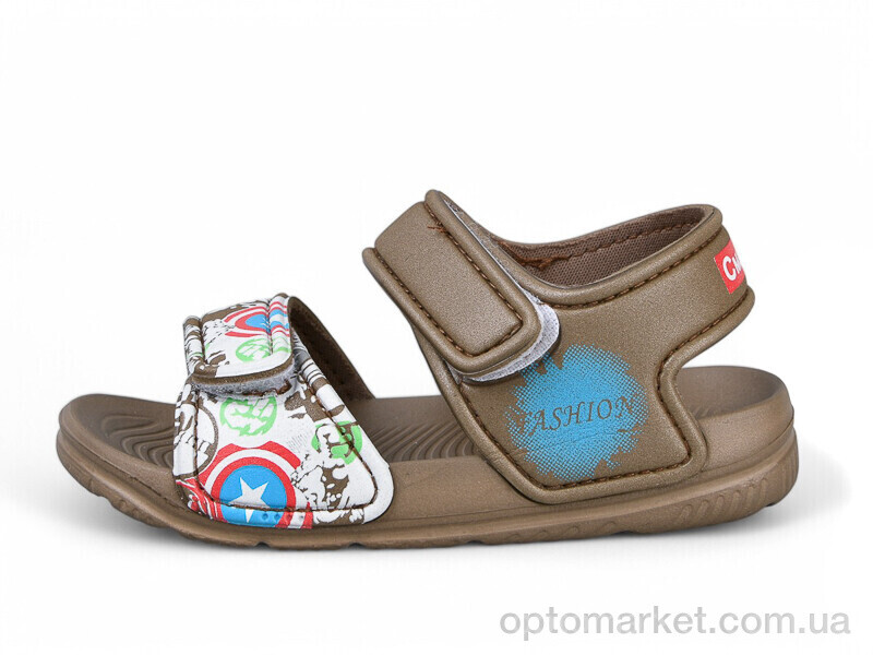 Купить Босоніжки дитячі 8005C-26 Смайлик коричневий, фото 1