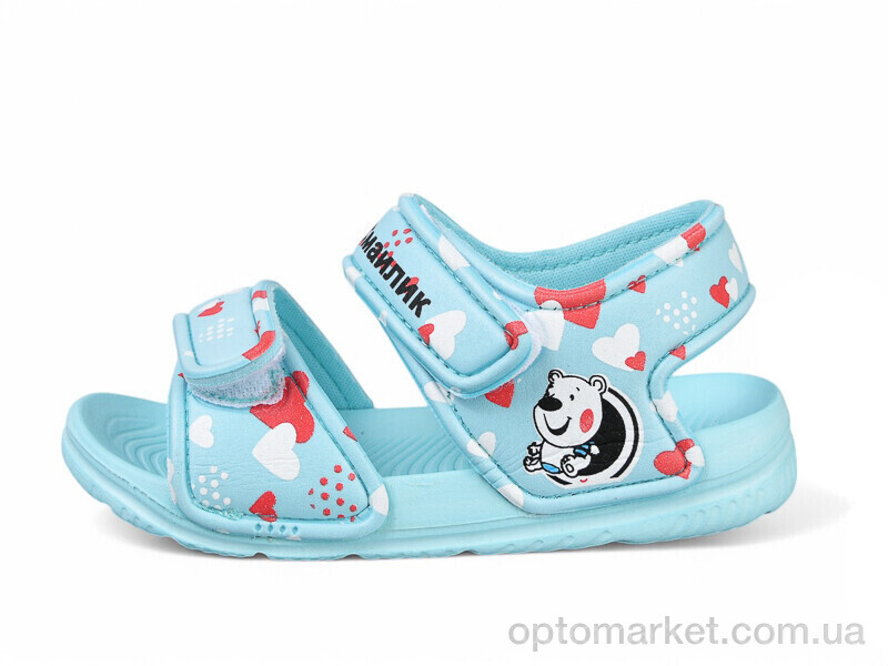 Купить Босоніжки дитячі 8006C-25 Смайлик блакитний, фото 1