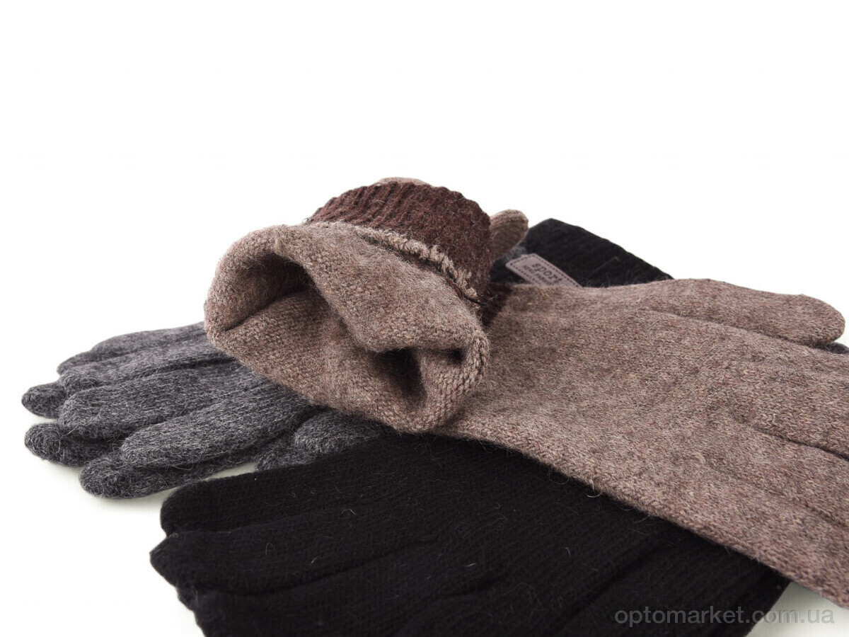 Купить Рукавички чоловічі 8022 (хутро) mix Henu мікс, фото 2