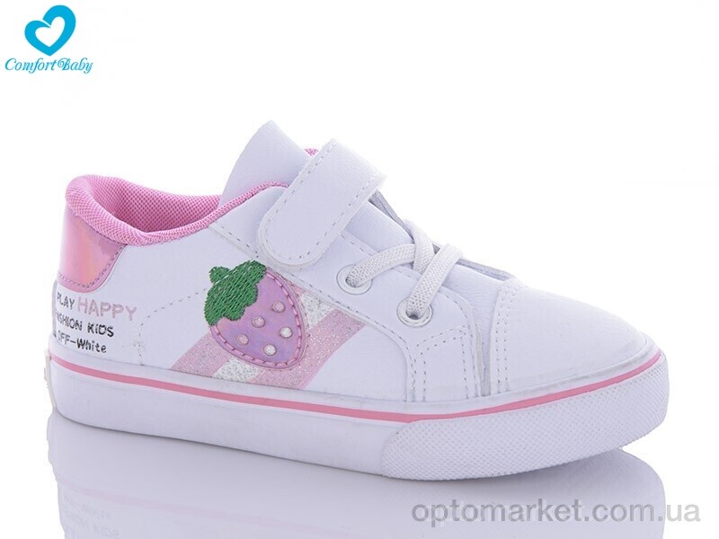 Купить Кросівки дитячі 8023 б-рожевий Comfort-baby білий, фото 1