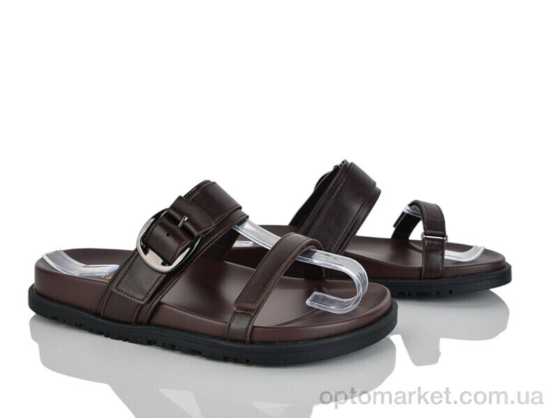 Купить Шльопанці жіночі 8060-10 Baijin коричневий, фото 1