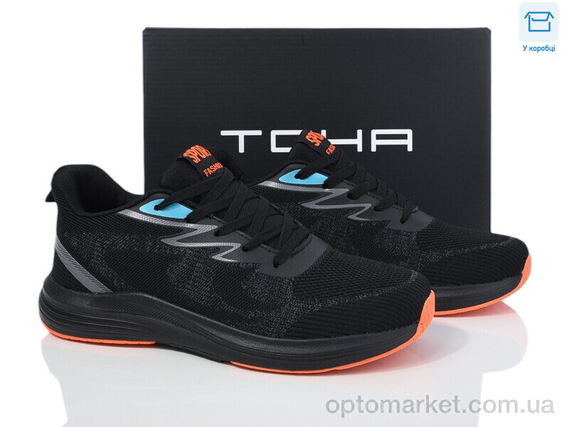 Купить Кросівки чоловічі 807 black-orange TOHA чорний, фото 1