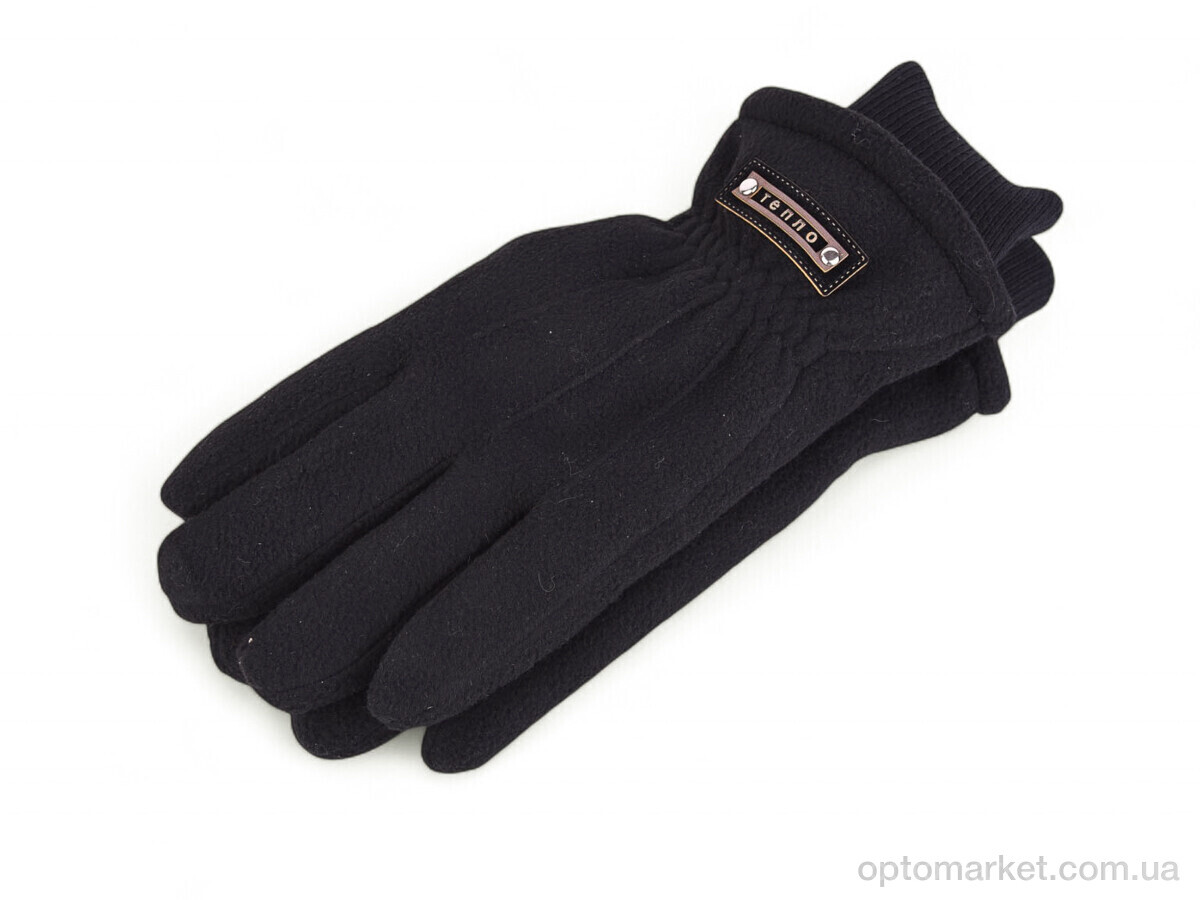 Купить Рукавички чоловічі 81 фліс black Paidi чорний, фото 1