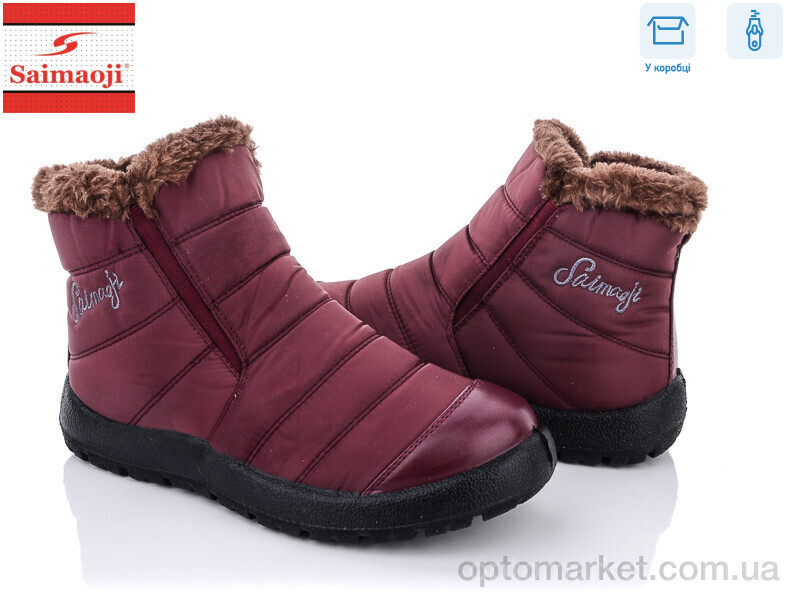 Купить Черевики жіночі 8107-2 Saimaoji бордовий, фото 1