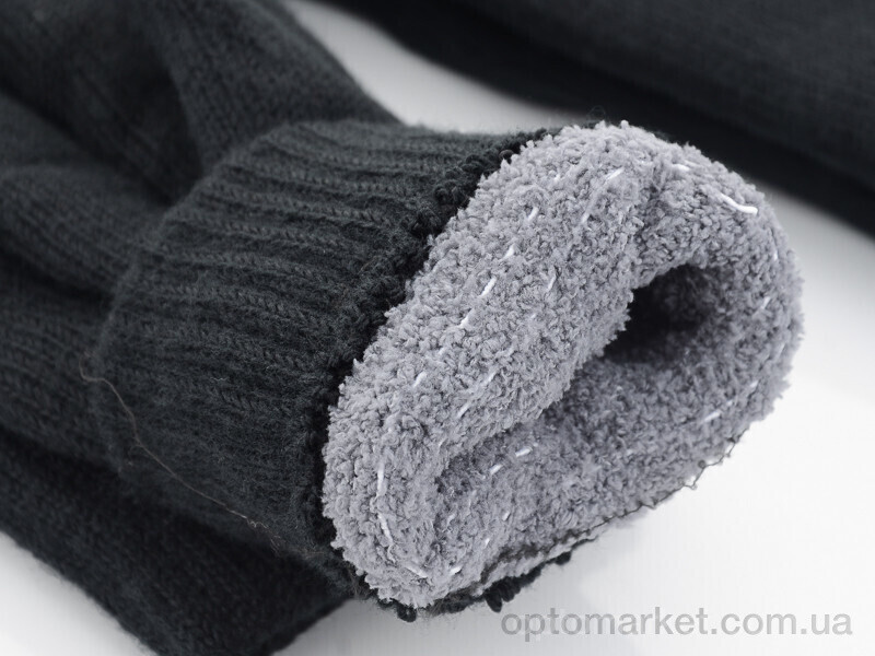 Купить Рукавички жіночі 8115 махра Henu чорний, фото 2