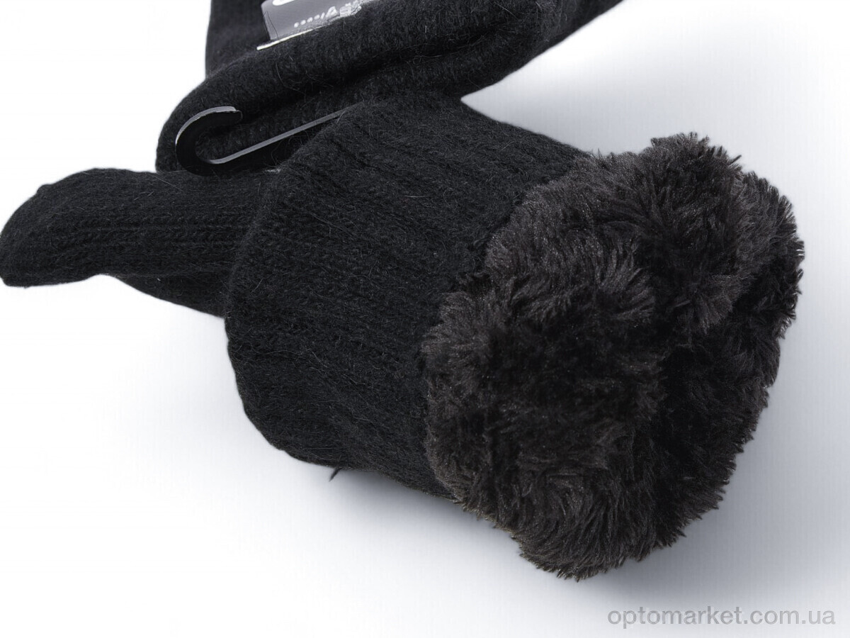Купить Рукавички чоловічі 8122 хутро чол Henu чорний, фото 2