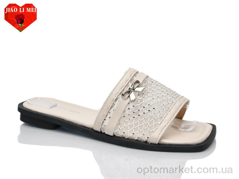 Купить Шльопанці жіночі 816 Jiao Li Mei бежевий, фото 1